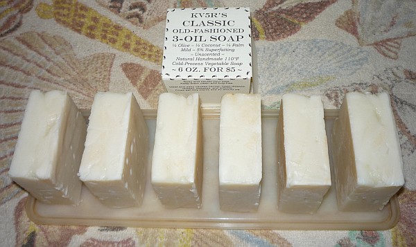 Unmolded soap bars