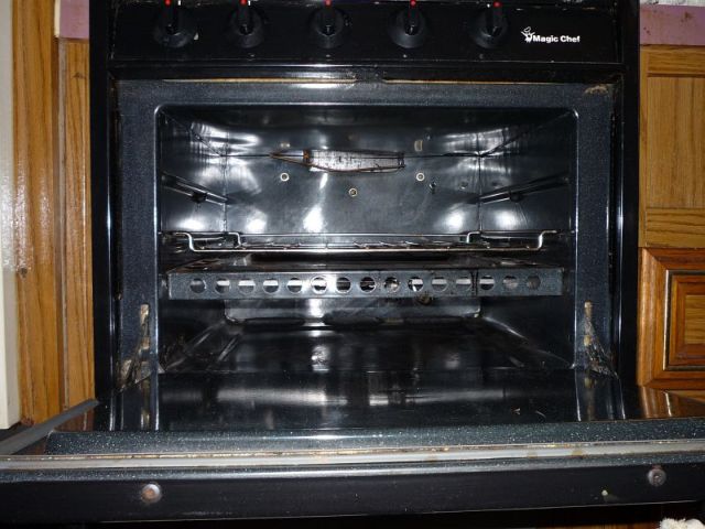 View of oven interior.